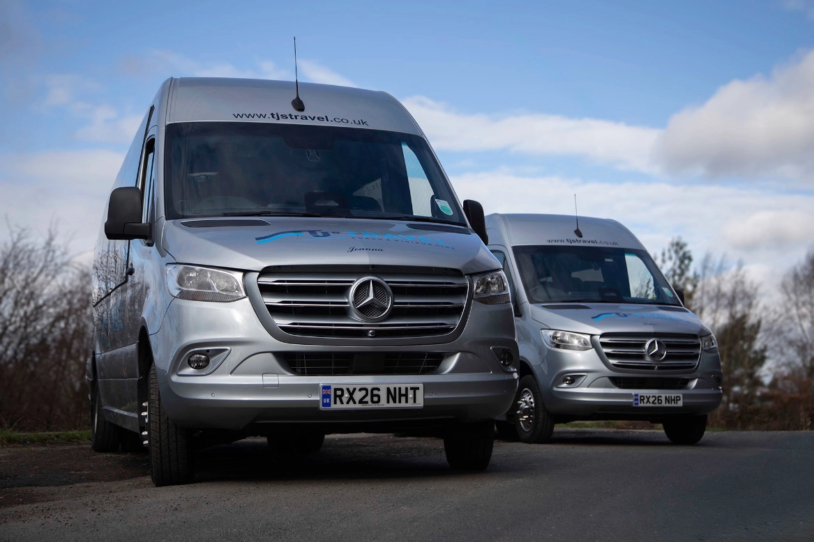 Joanna Silver Mercedes Minibus at TJs Travel