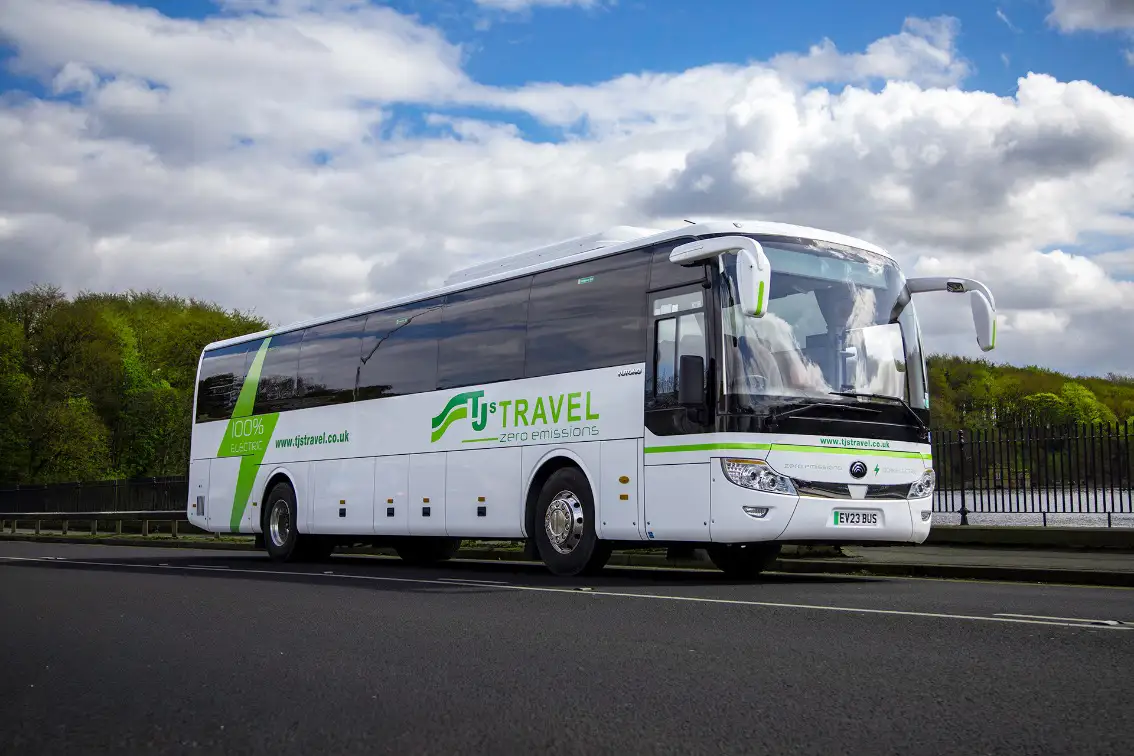 TJs Travel's EV Electric Coach in Newmillerdam, Wakefield
